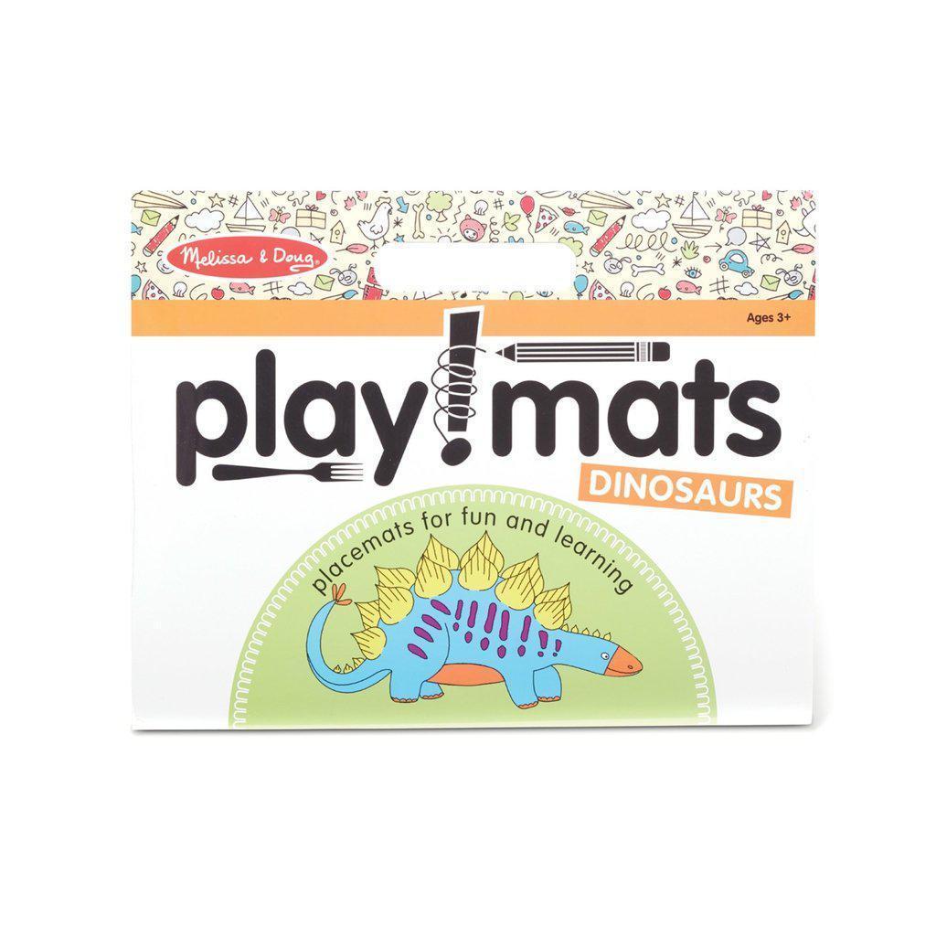 Dinosaur Themed Coloring and Activity Playmats for Kids Ages 3+