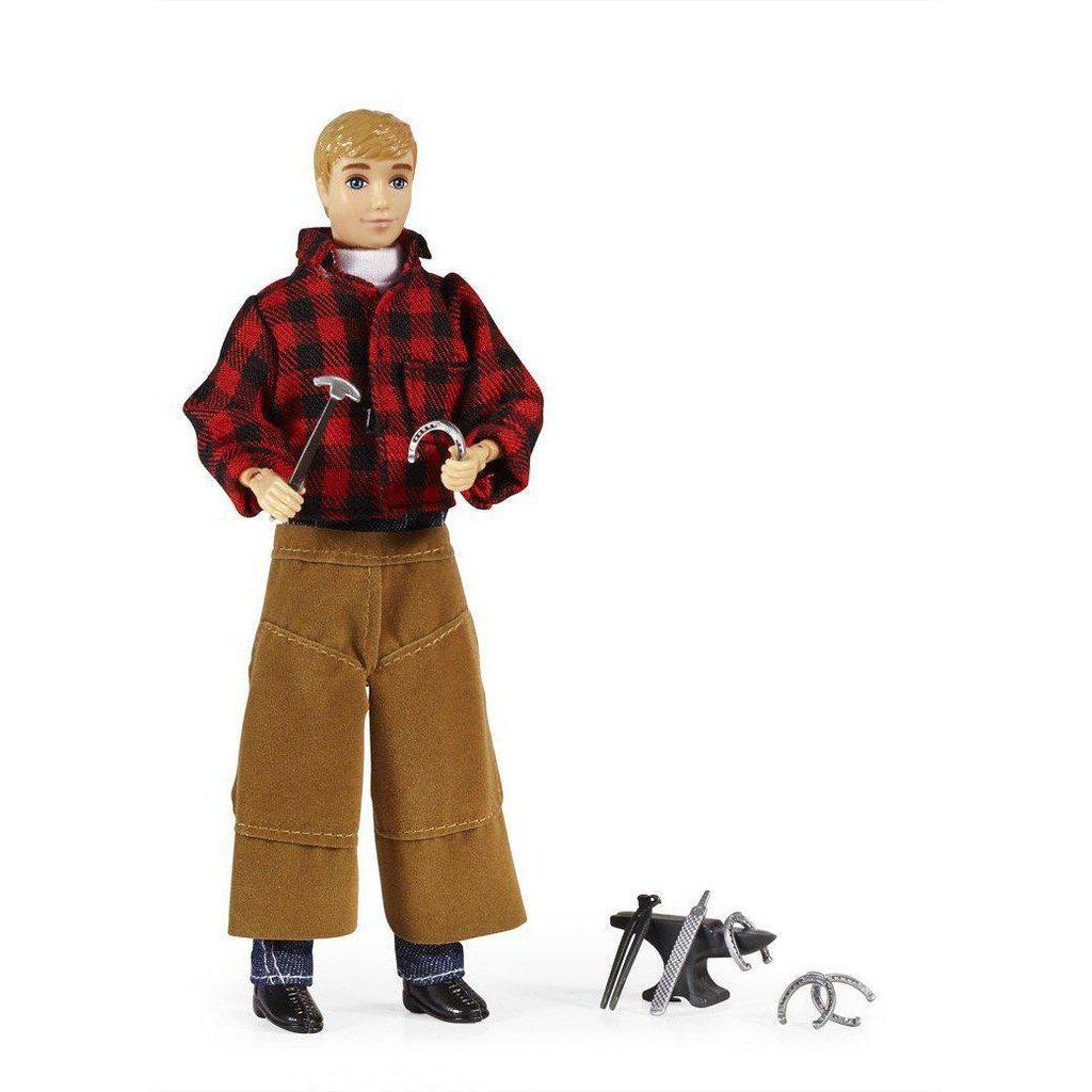 Fully Articulated 8 - Inch Farrier Figure with Blacksmith Tools