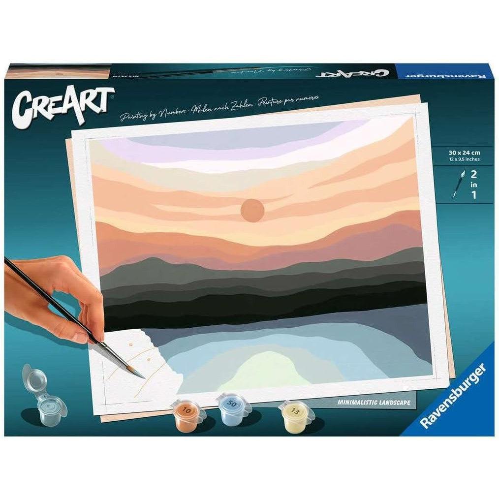 Minimalistic Landscape CreArt Painting by Numbers Kit - A Relaxing Art Creation Set