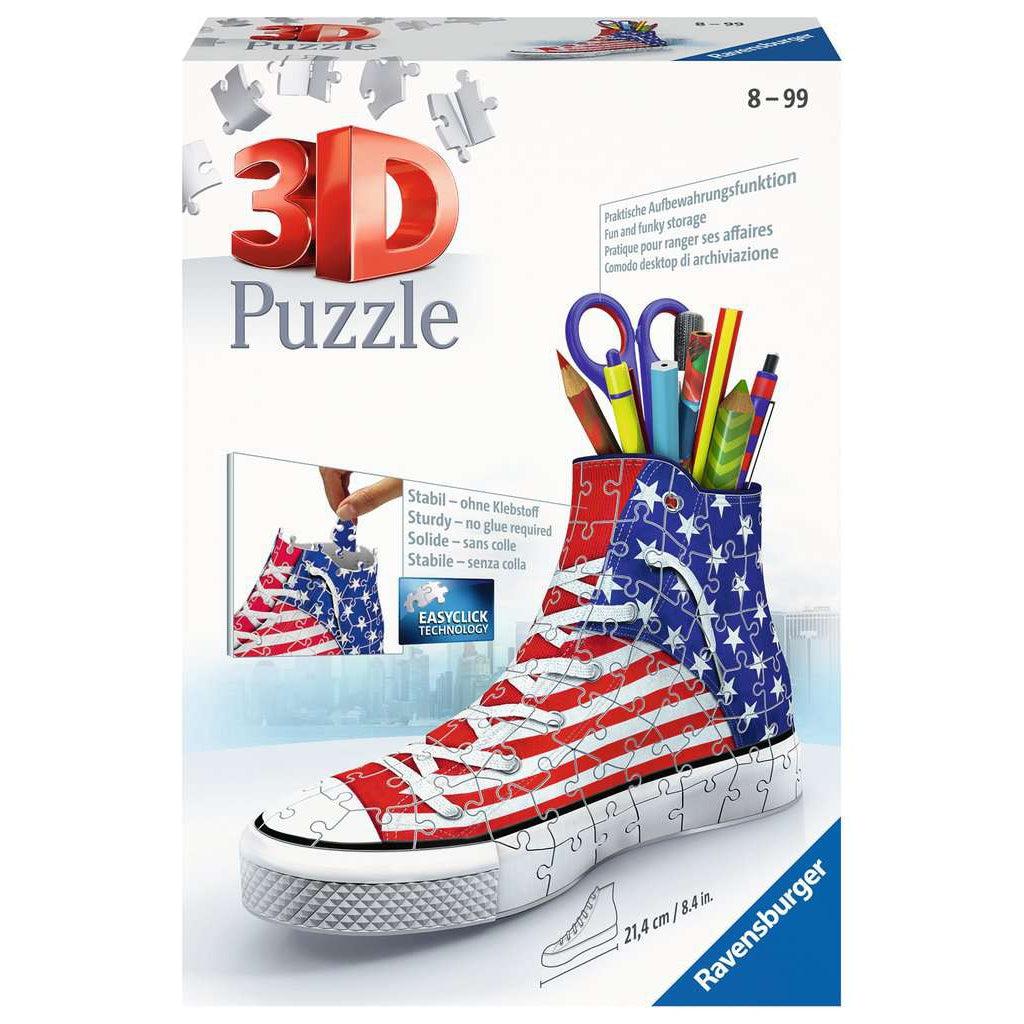 3D Storage Puzzle Sneaker with American Style Design